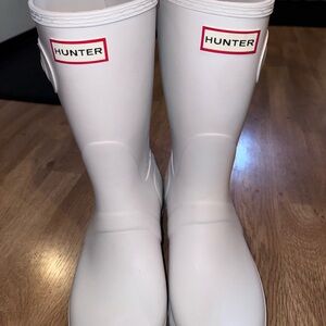 Hunter White Rain Boots